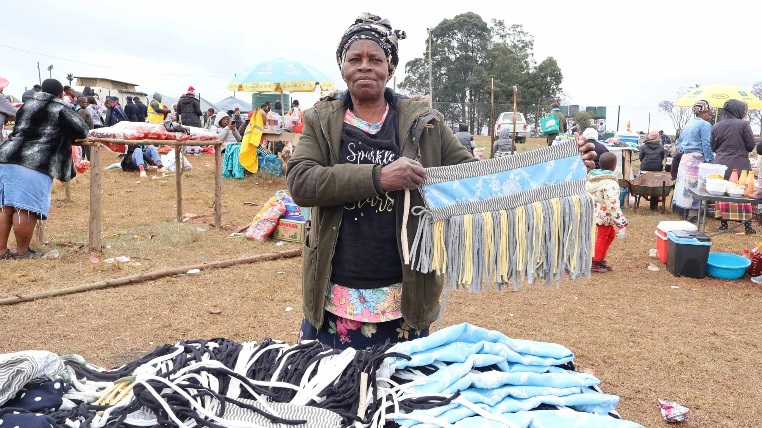 Janet Dlamini (48) who brave the cold to sell indlamu, said Imbali should wear more revealing indlamu, as per the olden days.